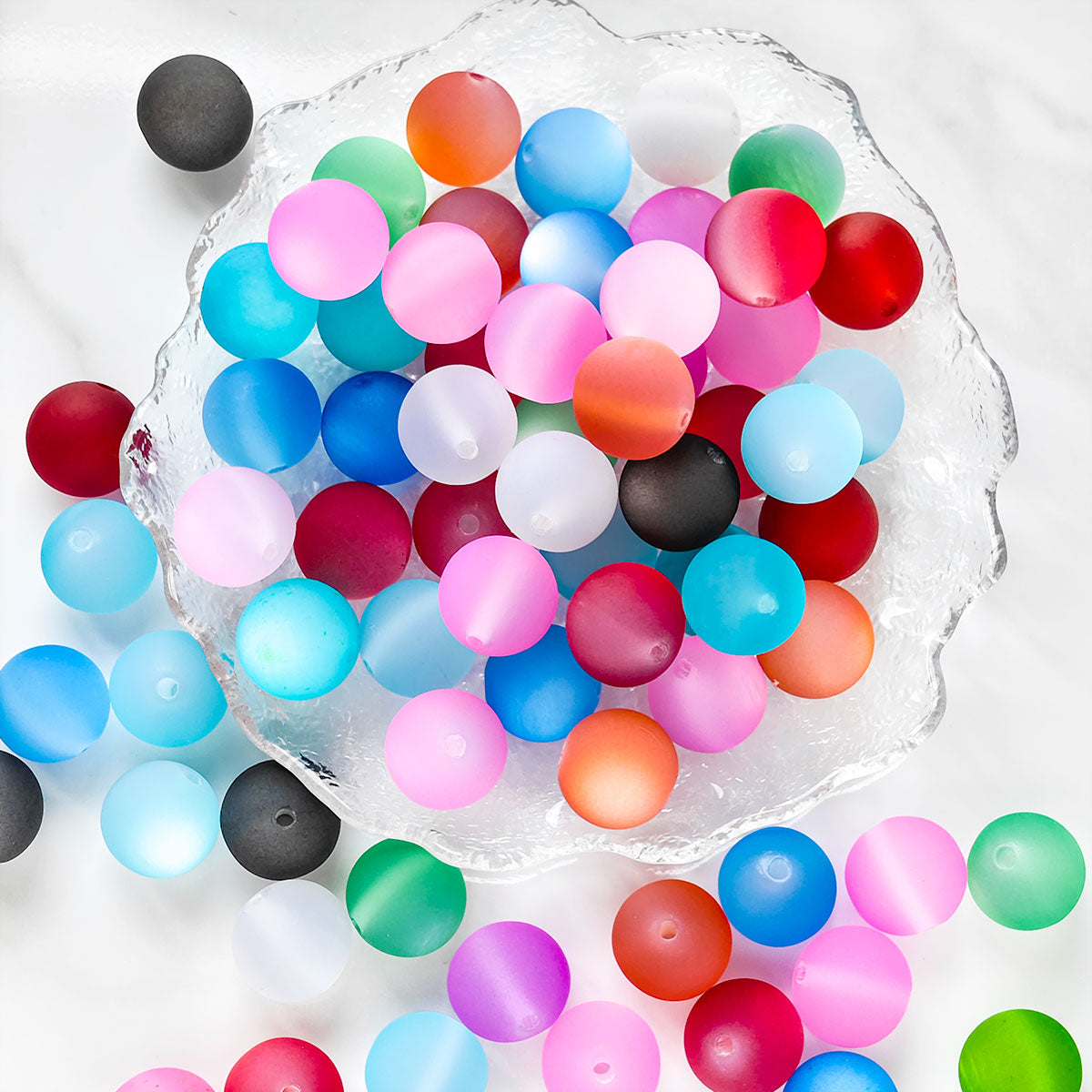 AA013 15pcs 20mm Colorful Opaque Acrylic Round Beads Plastic For DIY Jewelry Making,pens, keychain, phonechain