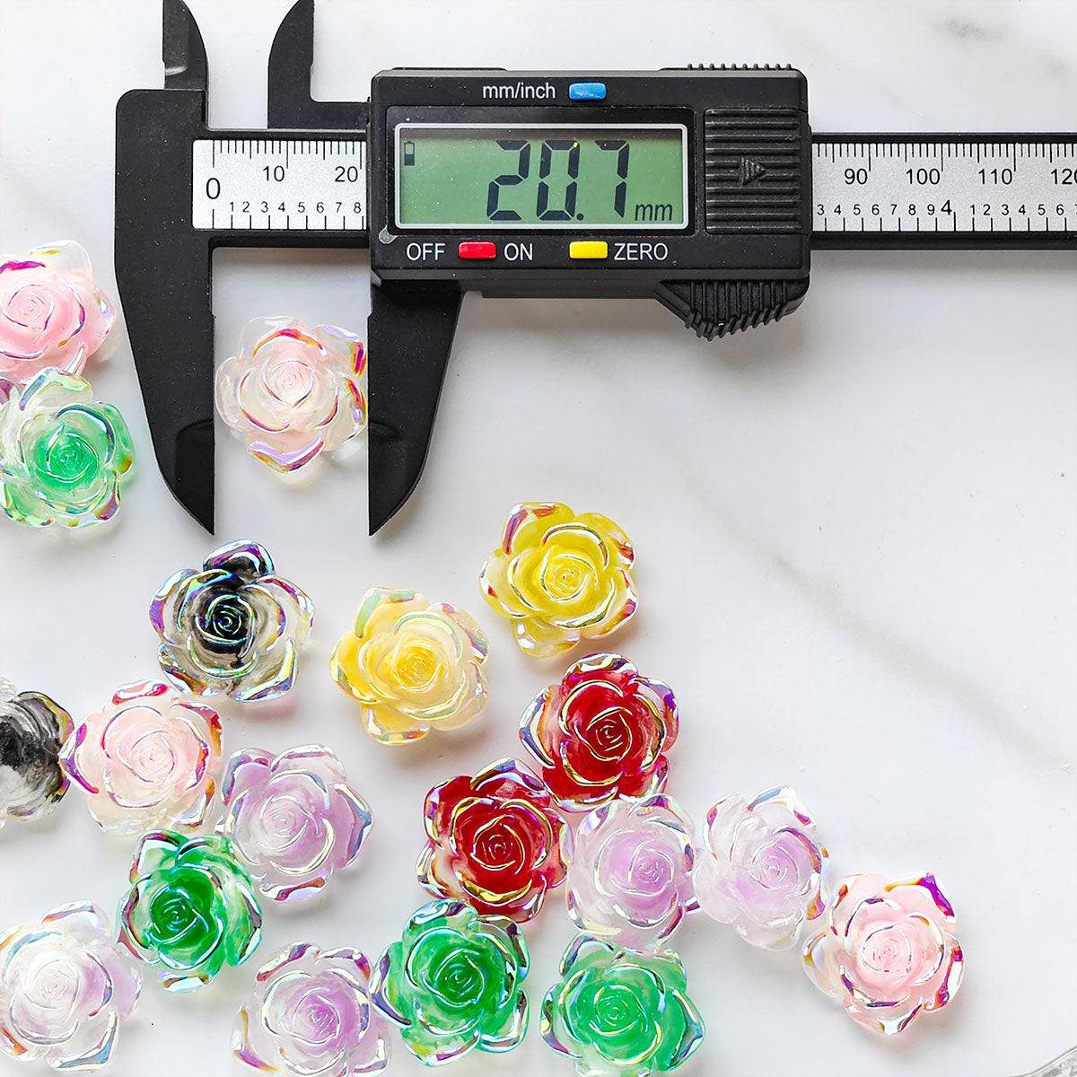 AA006  20pc/ bag Flower Series Daisies Roses flowers 3D Charms Patches Jewelry Ornament For Jewelry Making Hairwear Phone Shell Accessorie,Keychains